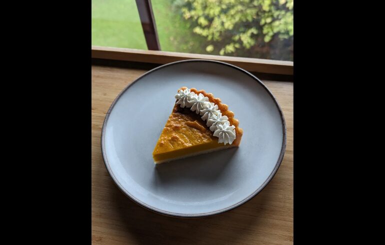 カフェ金澤園のかぼちゃのタルト