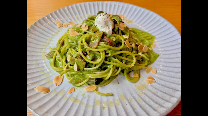 Harukiya Cafeの抹茶パスタ