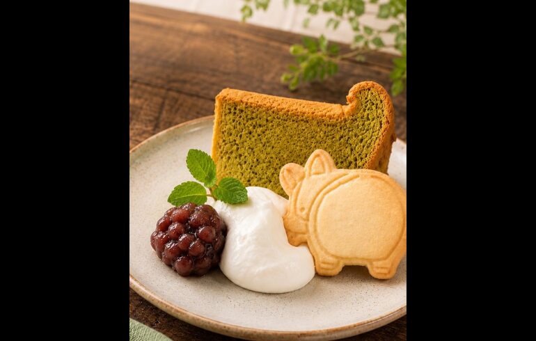 ロジカフェの抹茶のシフォンケーキ