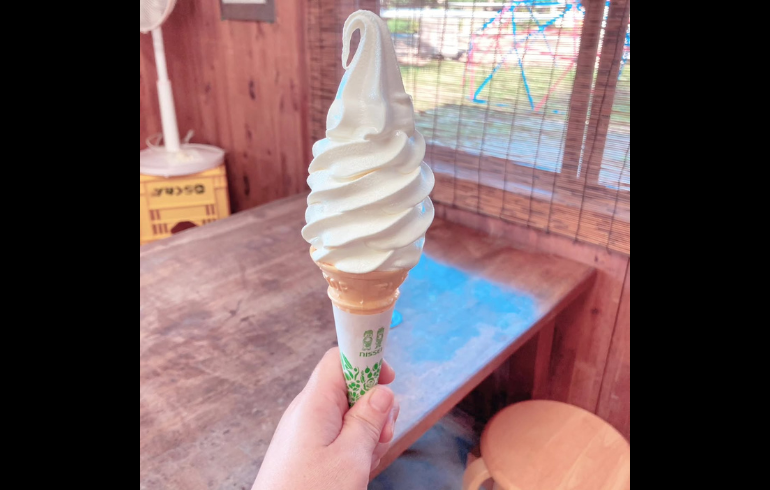 しおのえふじかわ牧場のソフトクリーム