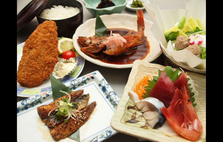 ドライブイン なぎさやの海鮮の定食