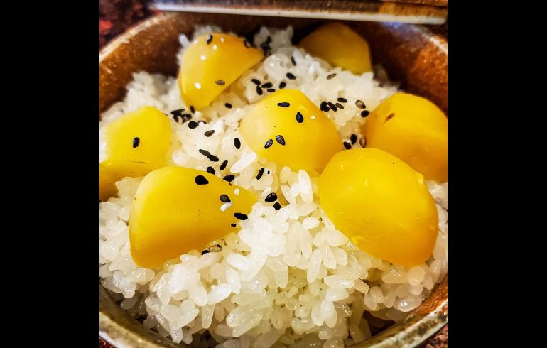 百穂苑の栗おこわ